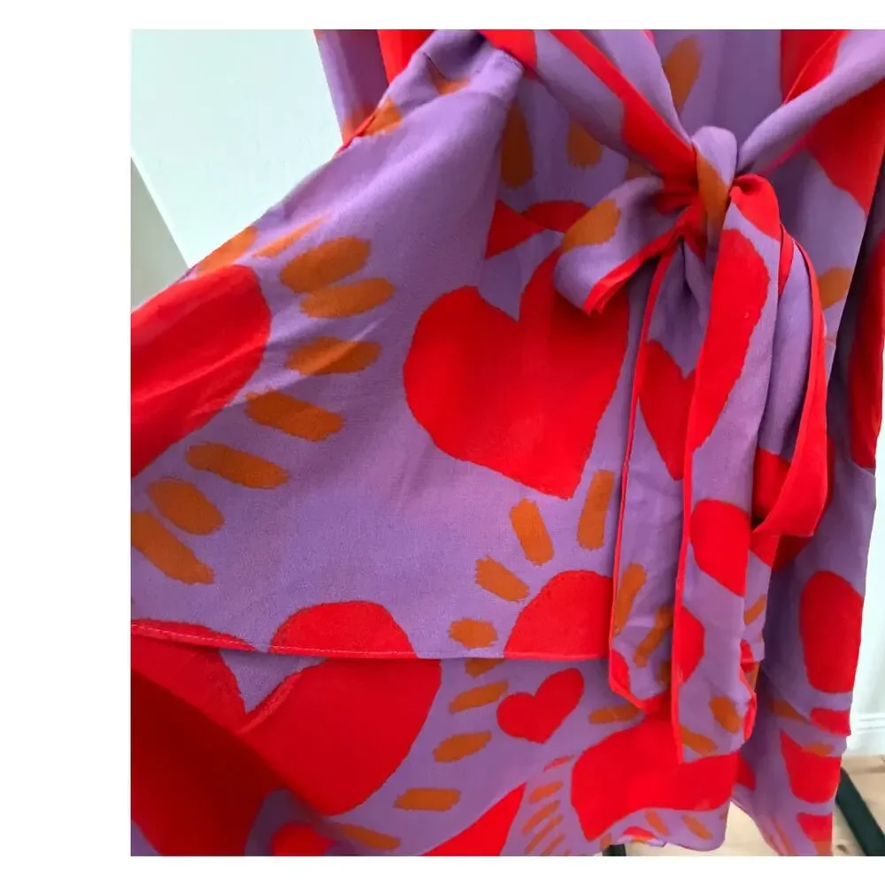 Farm Rio NEW Wild Hearts Layered Midi Dress, MED - Picture 8 of 9